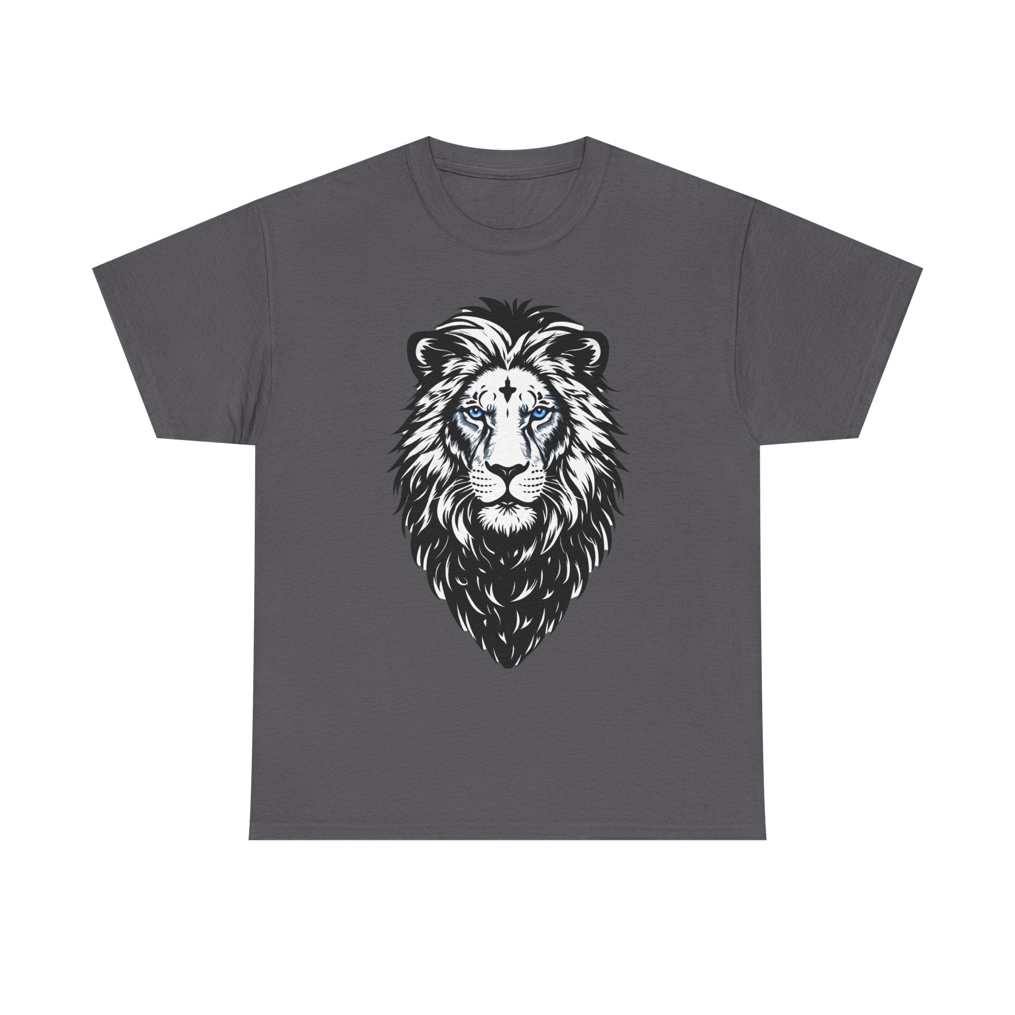 Lion Head Graphic Tee – Majestic Black Illustration T-Shirt