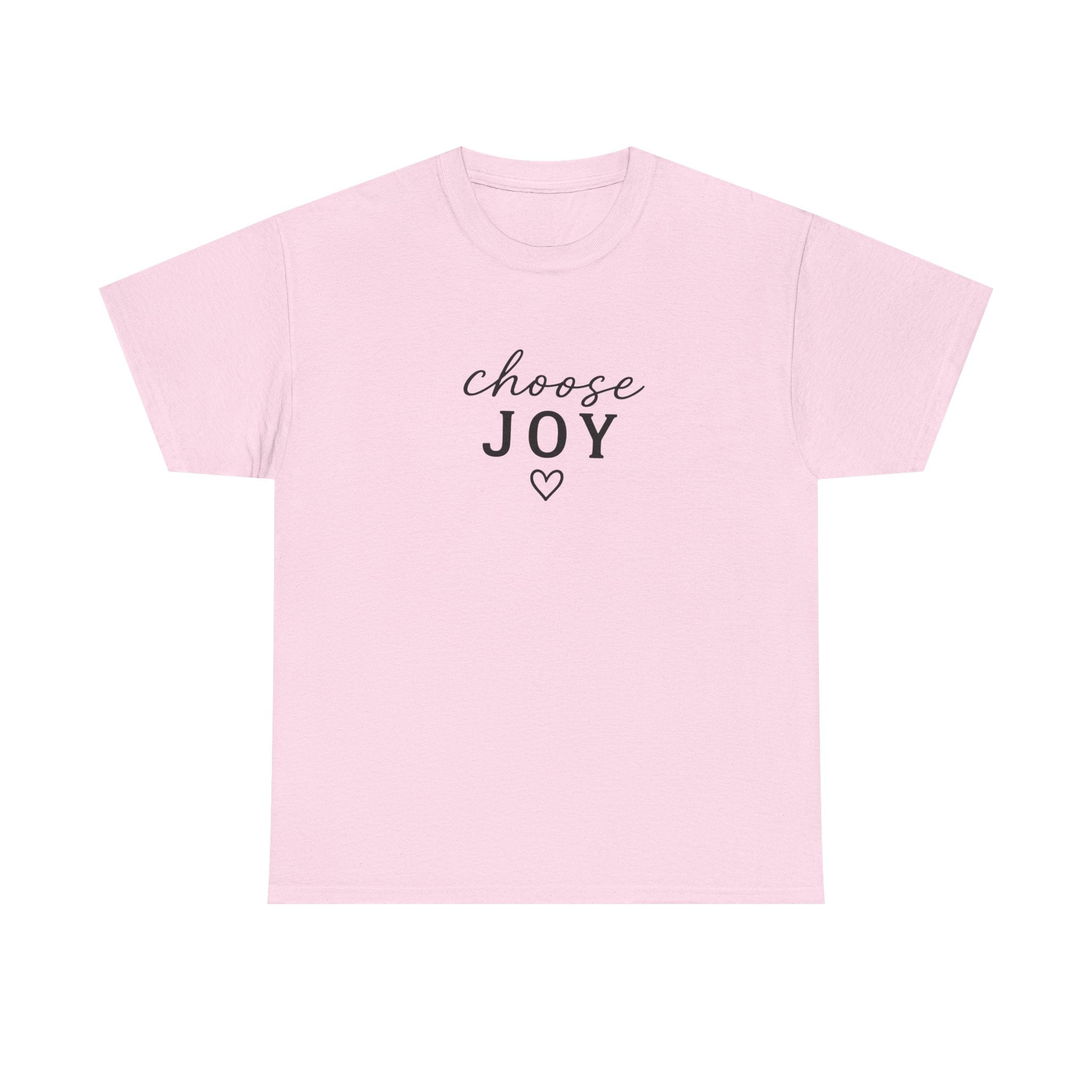 Choose Joy T-Shirt — Minimalist Inspirational Tee with Heart