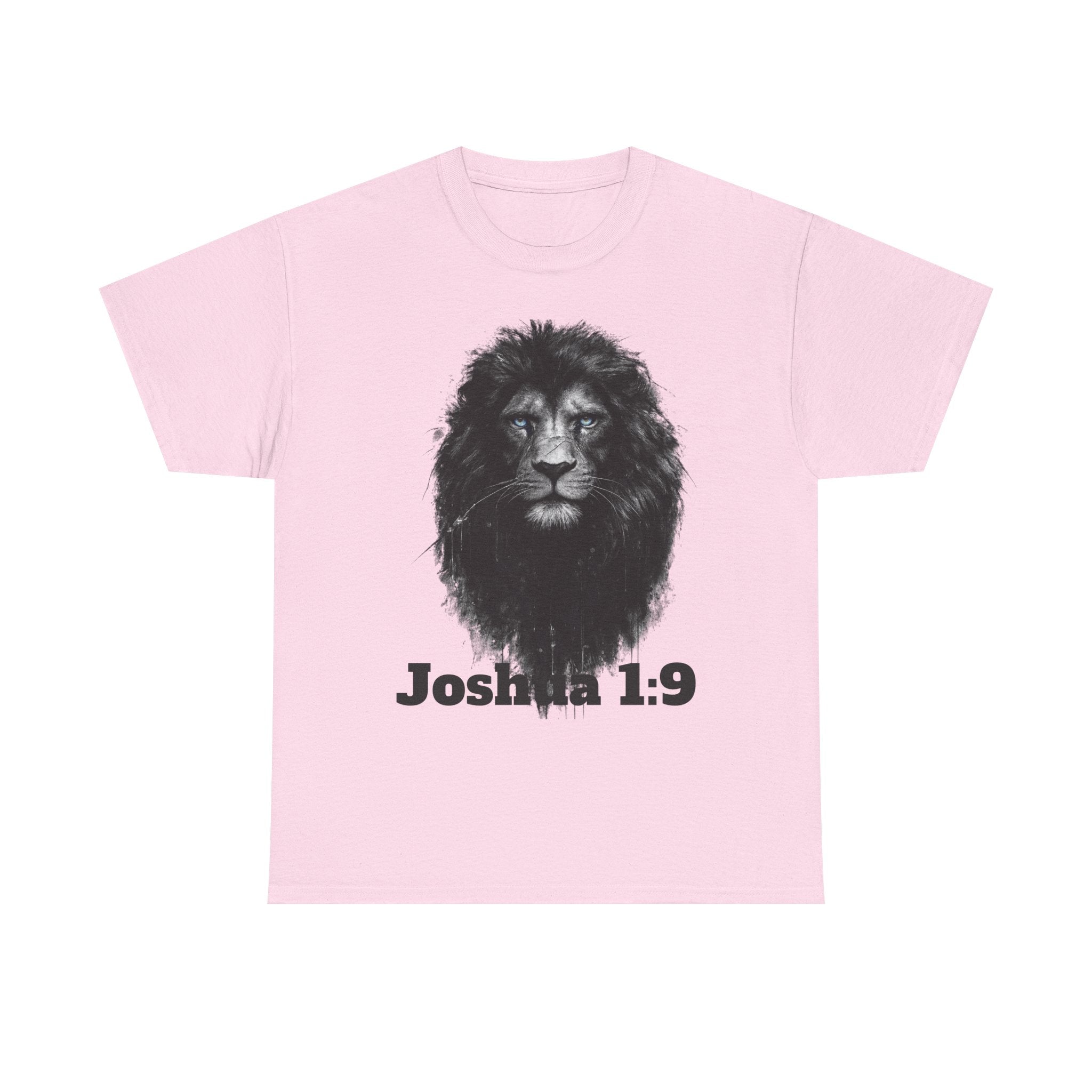 Christian Lion Tee — Joshua 1:9 Inspirational Scripture T‑Shirt