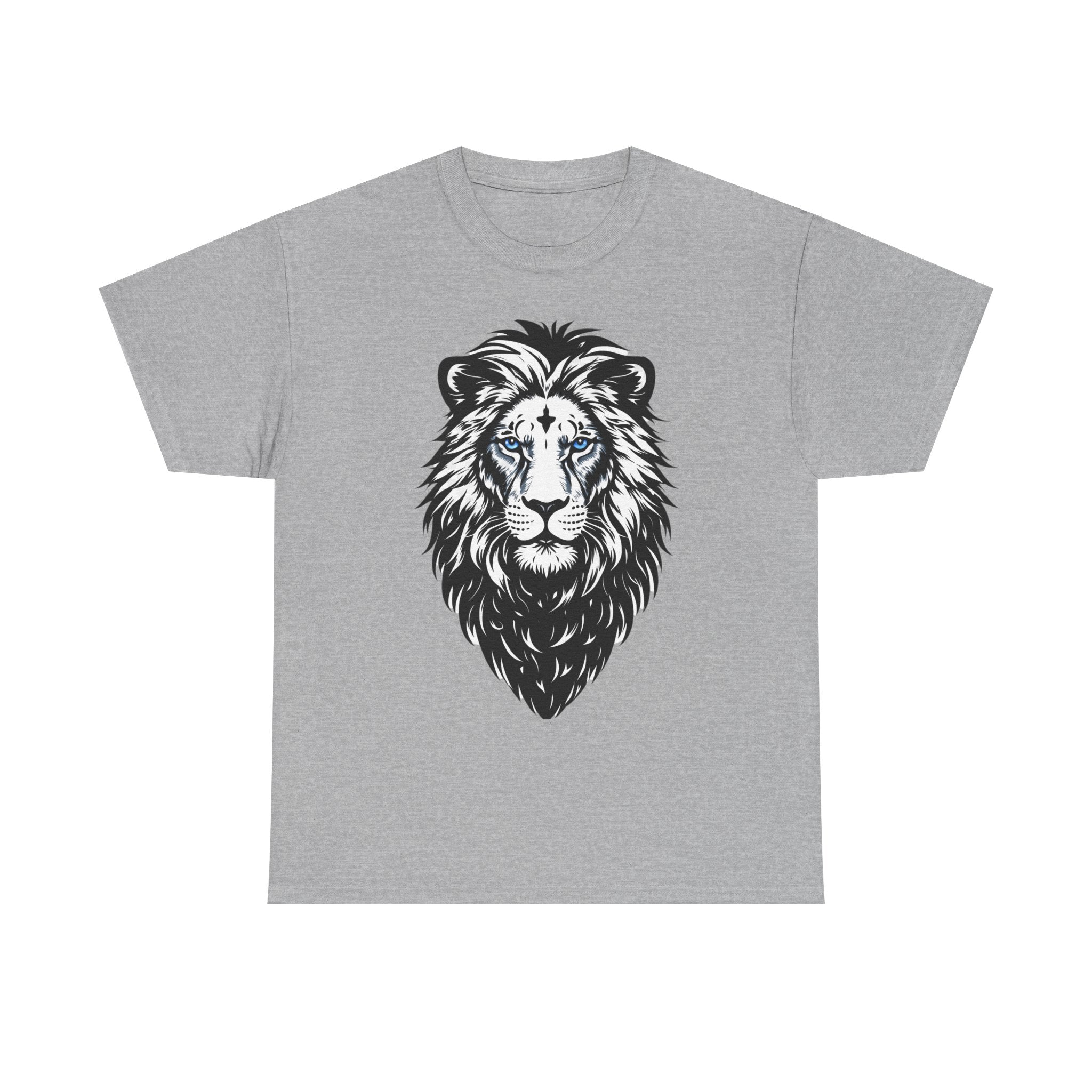 Lion Head Graphic Tee – Majestic Black Illustration T-Shirt