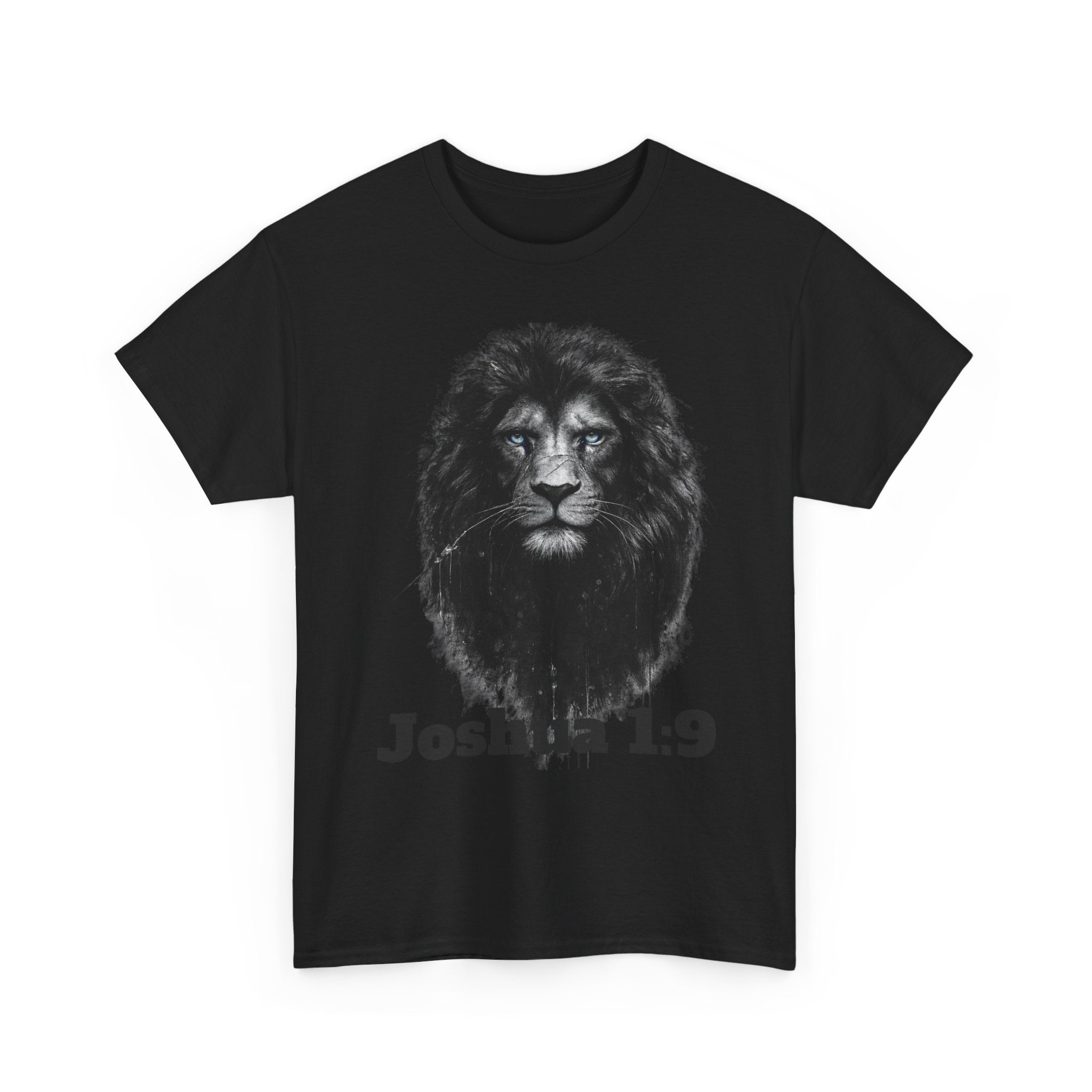Christian Lion Tee — Joshua 1:9 Inspirational Scripture T‑Shirt