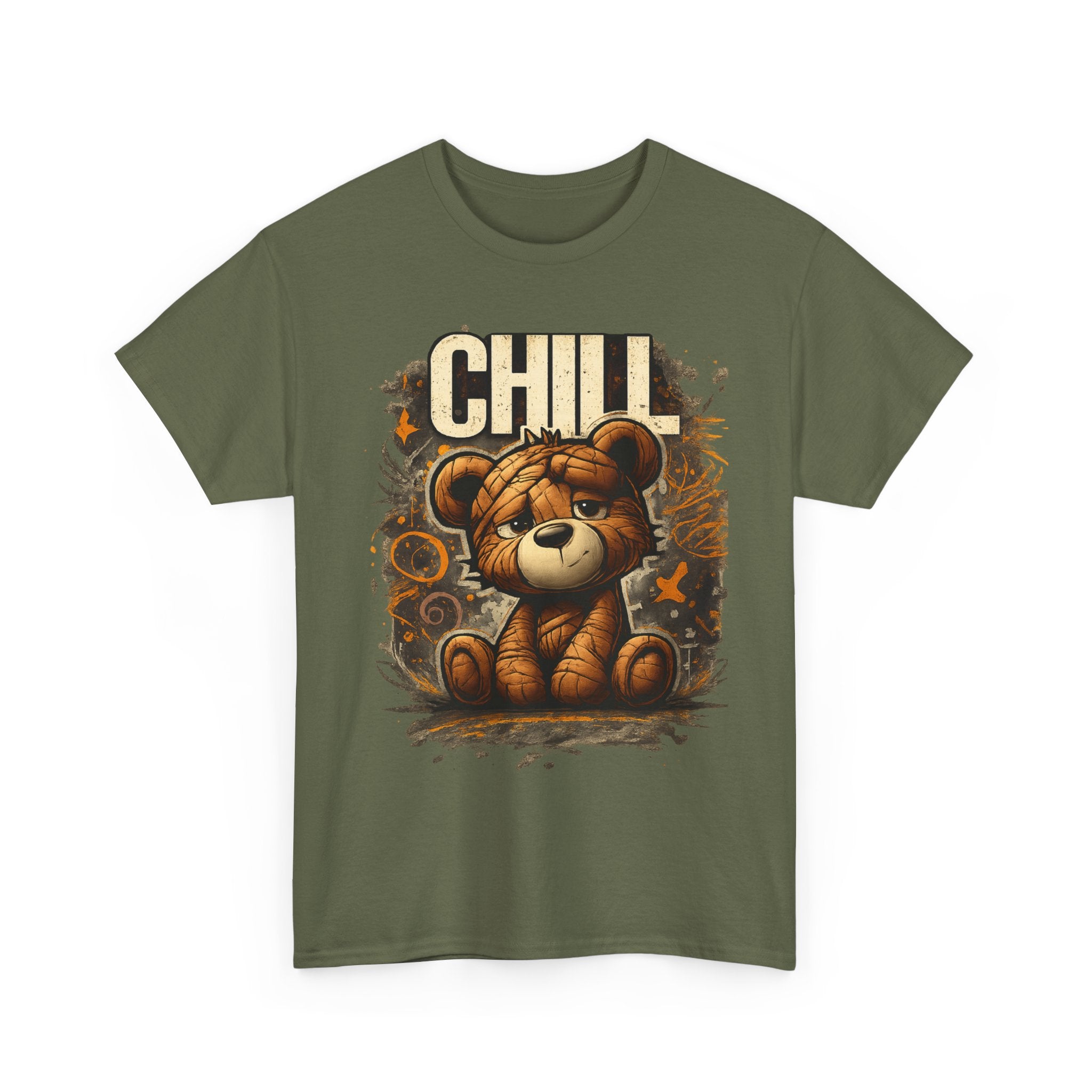 Chill Teddy Bear Graphic Tee — Cute Relaxed Bear Shirt
