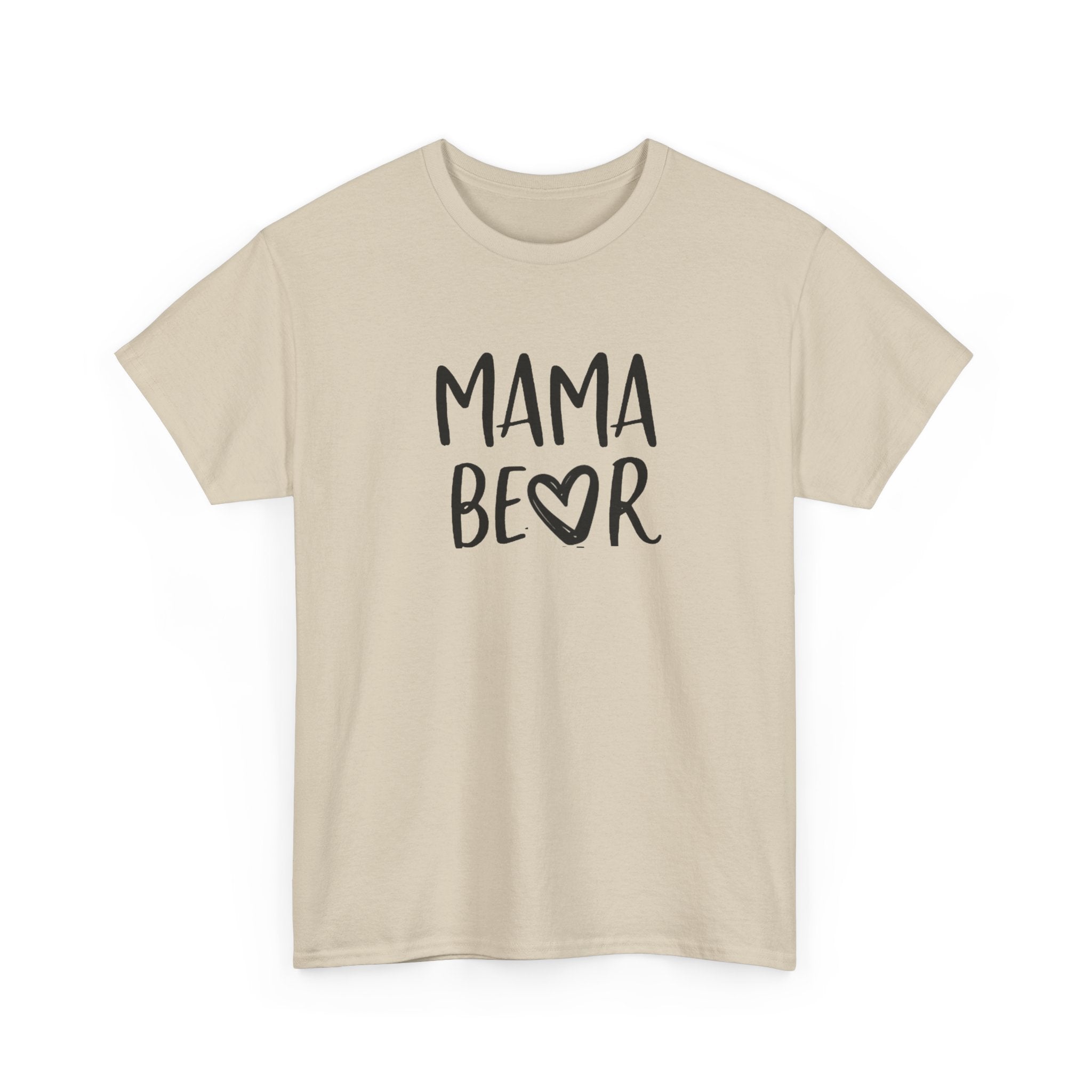 Mama Bear T-Shirt — Cute Handwritten Mom Tee with Heart | Mother's Day Gift