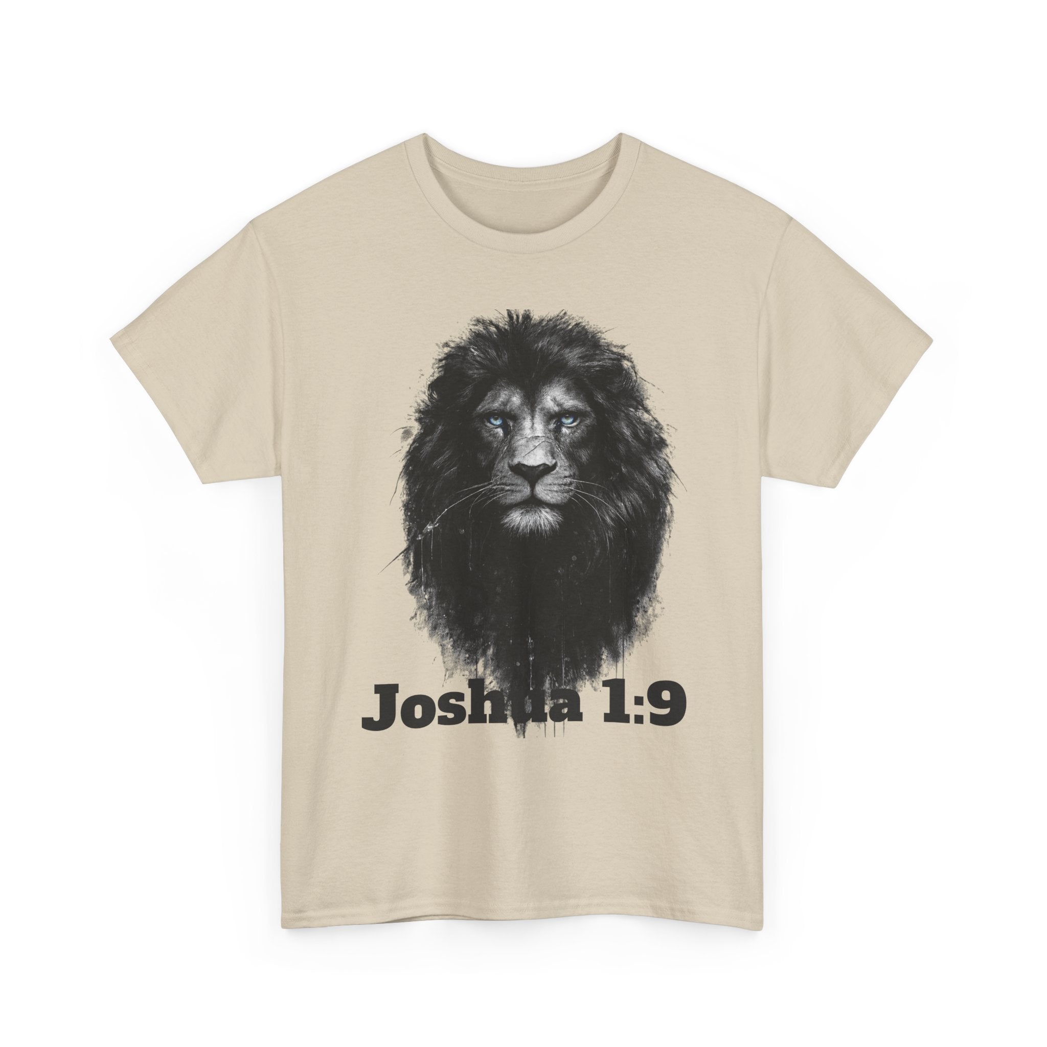 Christian Lion Tee — Joshua 1:9 Inspirational Scripture T‑Shirt