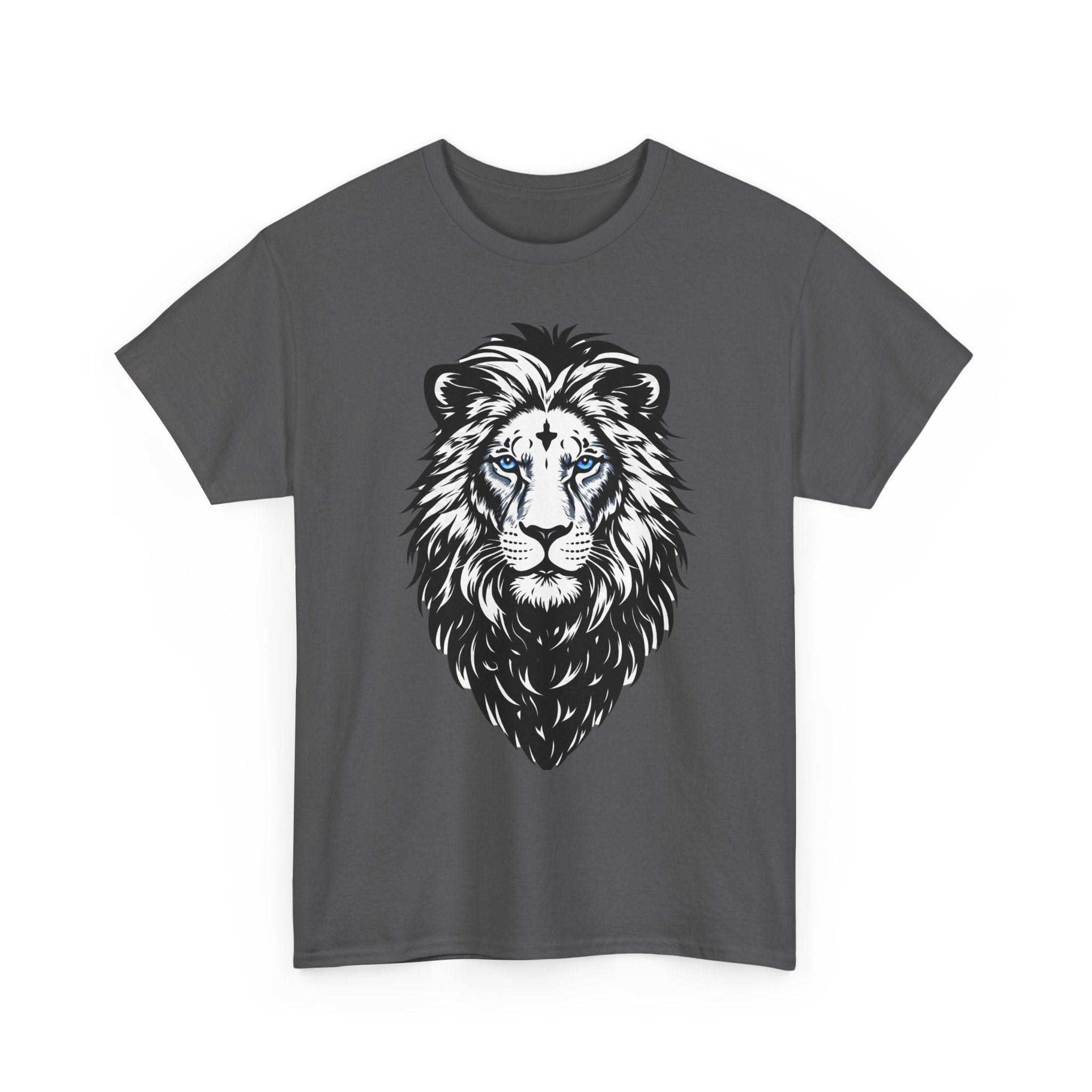 Lion Head Graphic Tee – Majestic Black Illustration T-Shirt