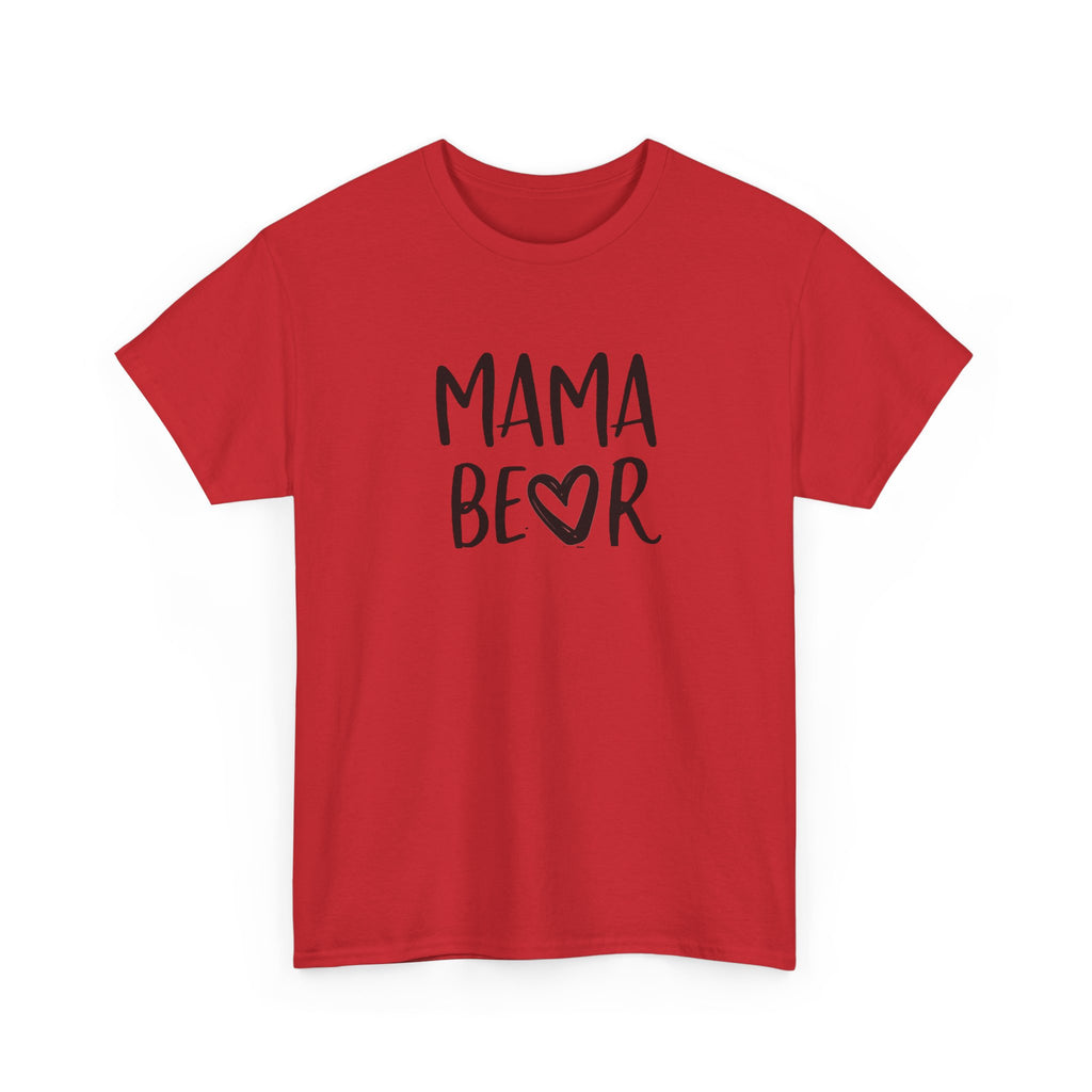 Mama Bear T-Shirt — Cute Handwritten Mom Tee with Heart | Mother's Day Gift