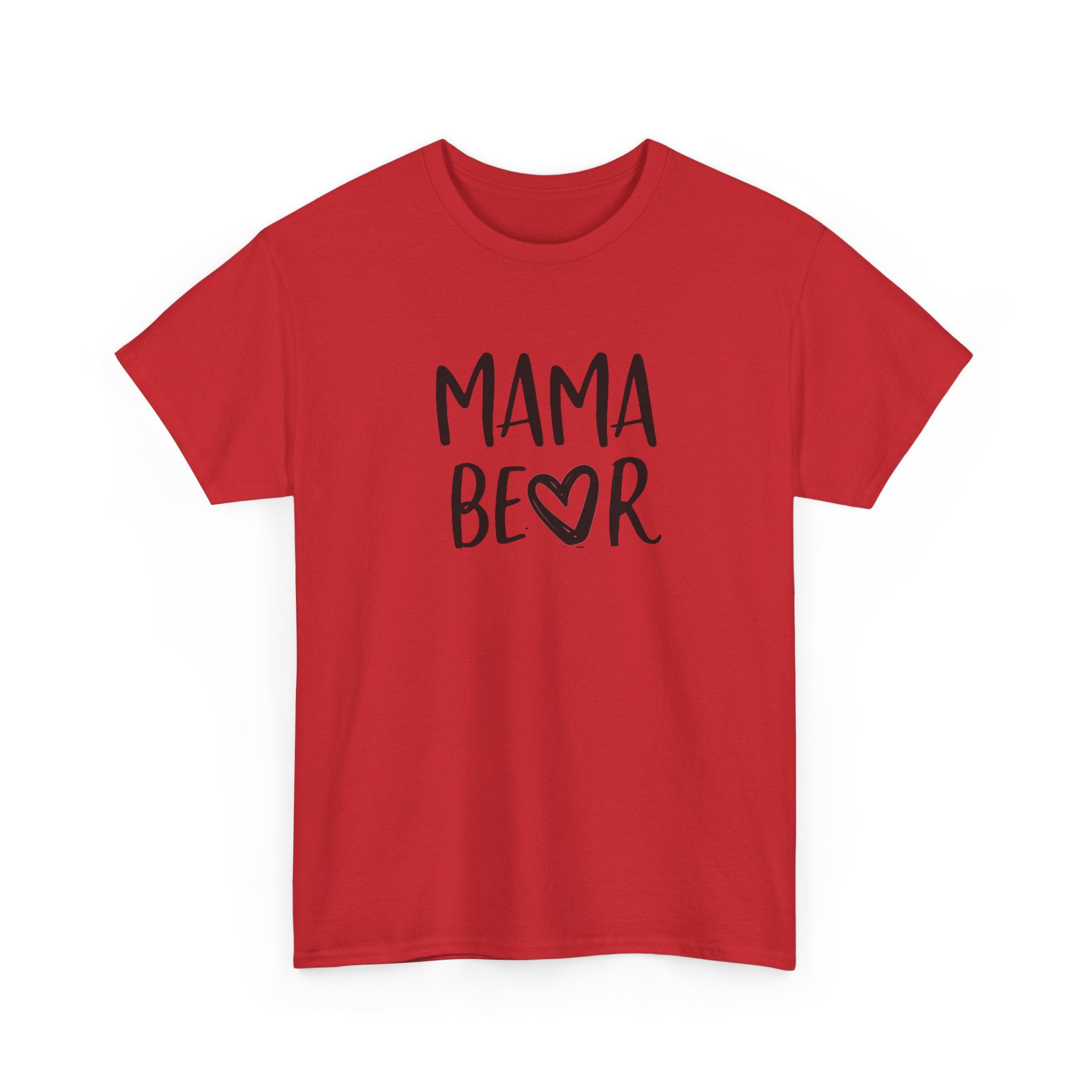 Mama Bear T-Shirt — Cute Handwritten Mom Tee with Heart | Mother's Day Gift