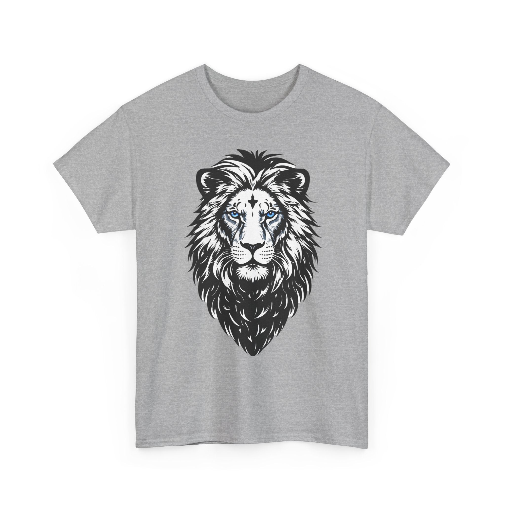 Lion Head Graphic Tee – Majestic Black Illustration T-Shirt