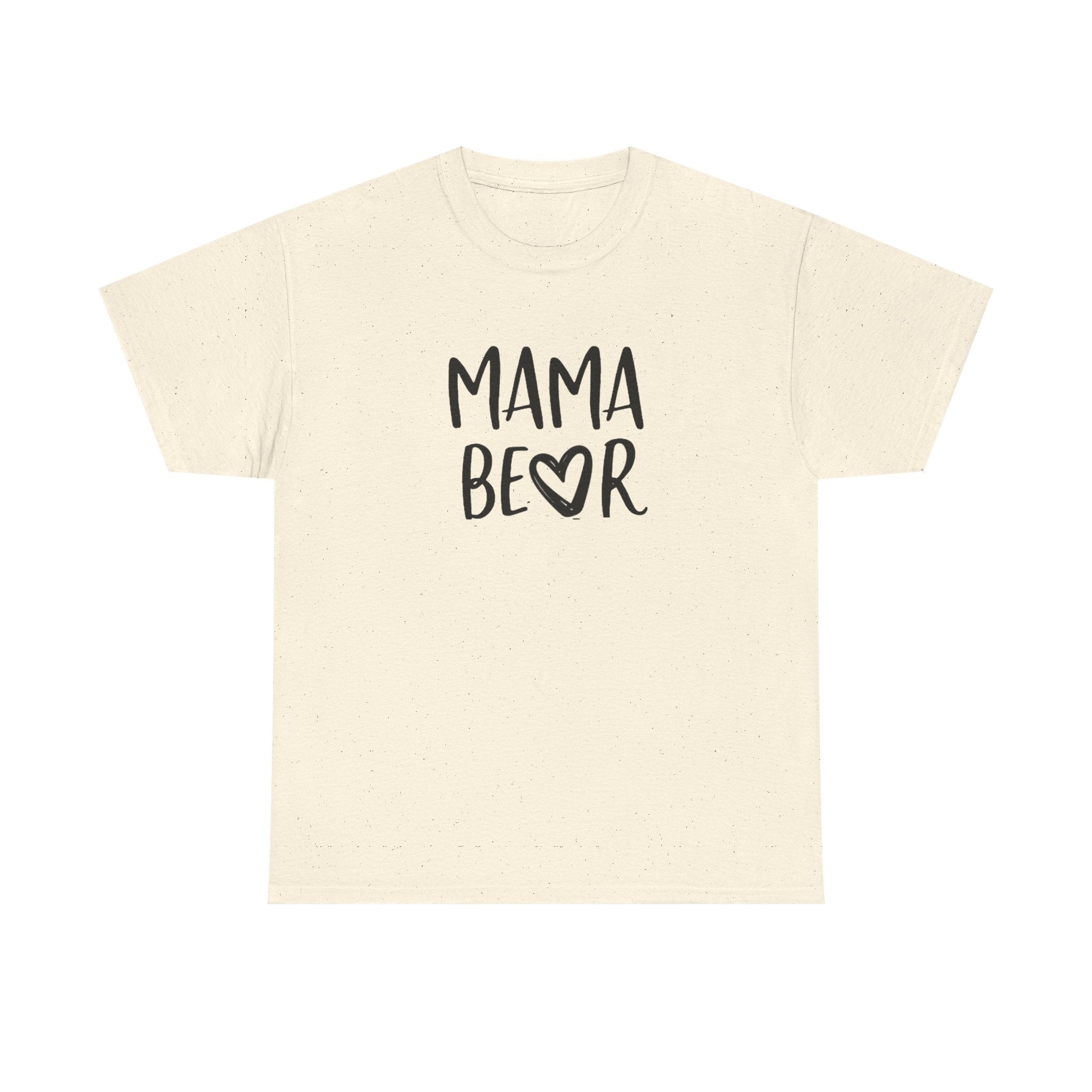Mama Bear T-Shirt — Cute Handwritten Mom Tee with Heart | Mother's Day Gift