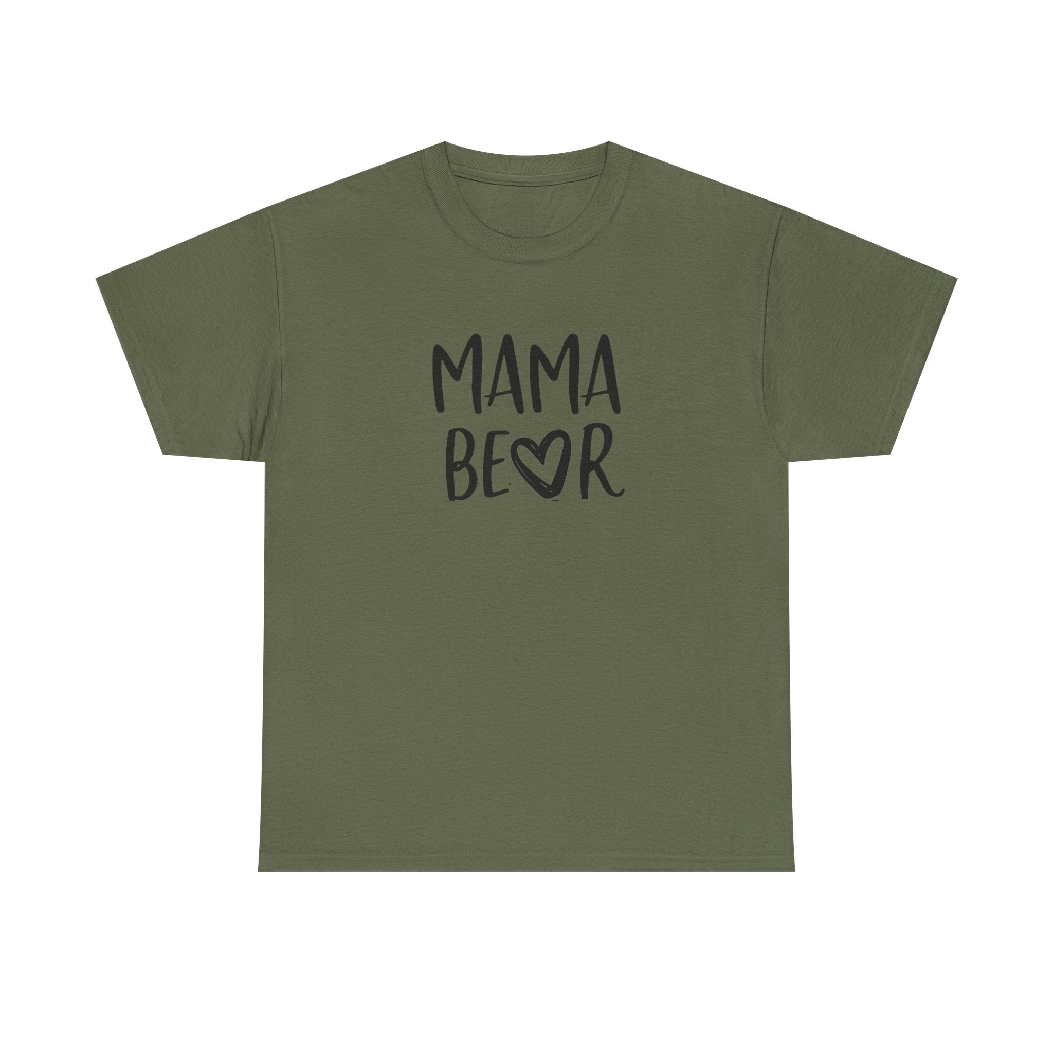 Mama Bear T-Shirt — Cute Handwritten Mom Tee with Heart | Mother's Day Gift