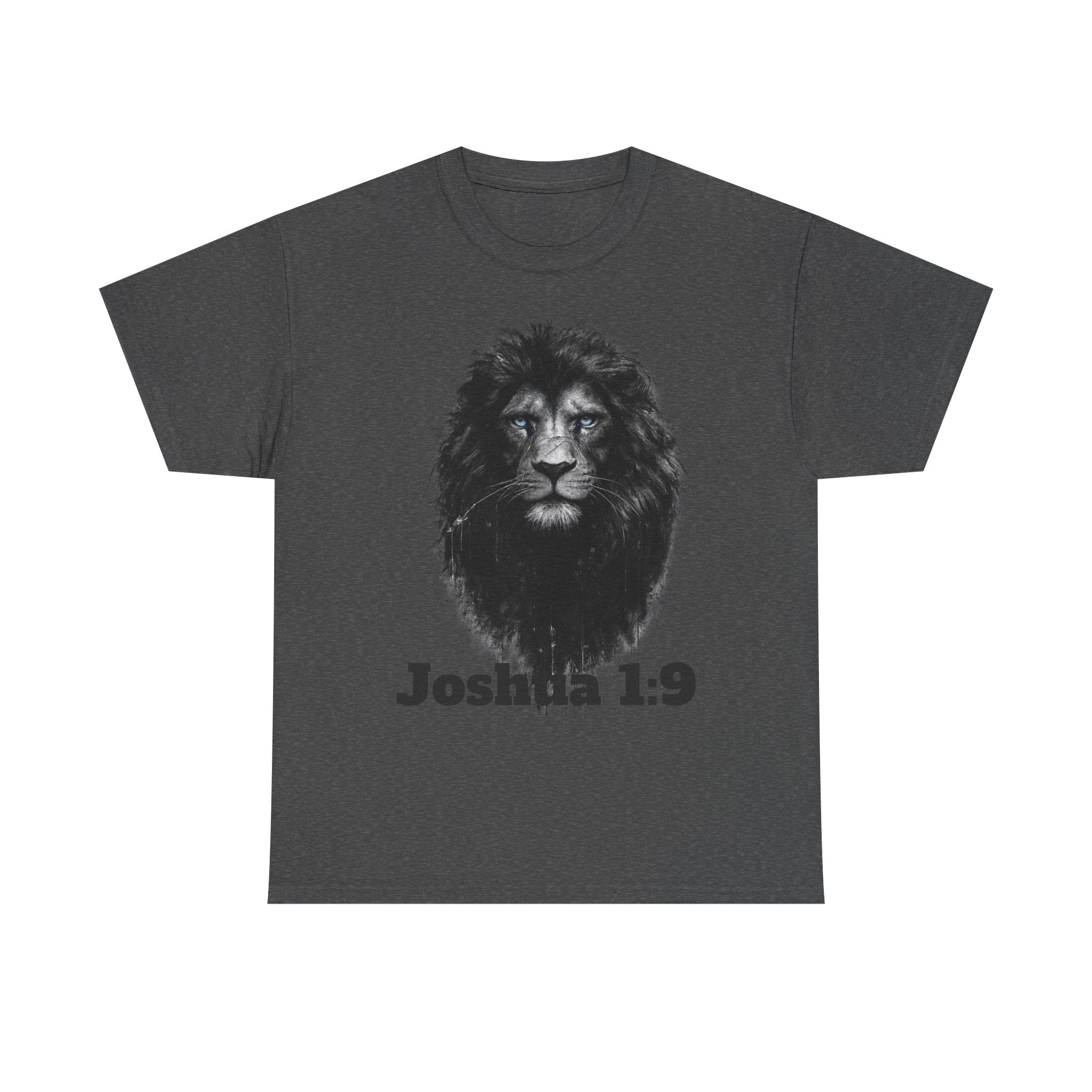 Christian Lion Tee — Joshua 1:9 Inspirational Scripture T‑Shirt