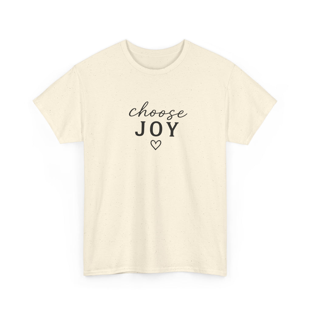 Choose Joy T-Shirt — Minimalist Inspirational Tee with Heart