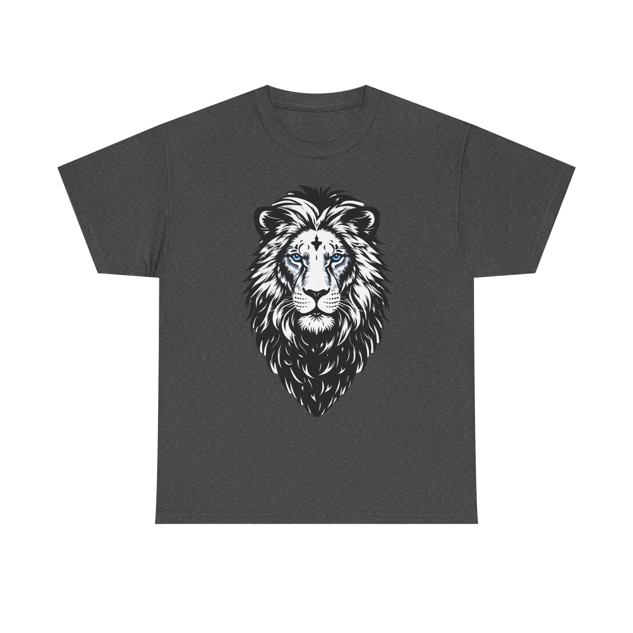 Lion Head Graphic Tee – Majestic Black Illustration T-Shirt
