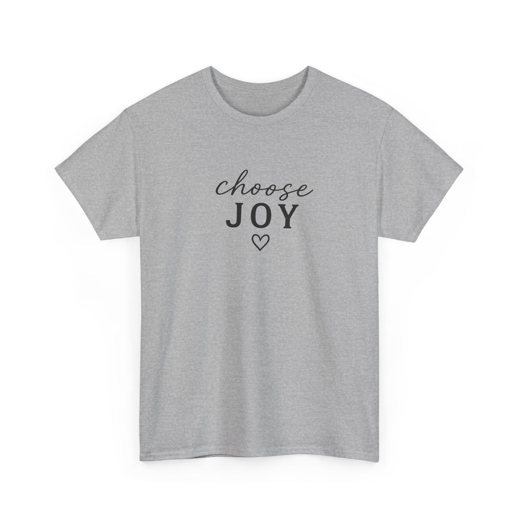Choose Joy T-Shirt — Minimalist Inspirational Tee with Heart