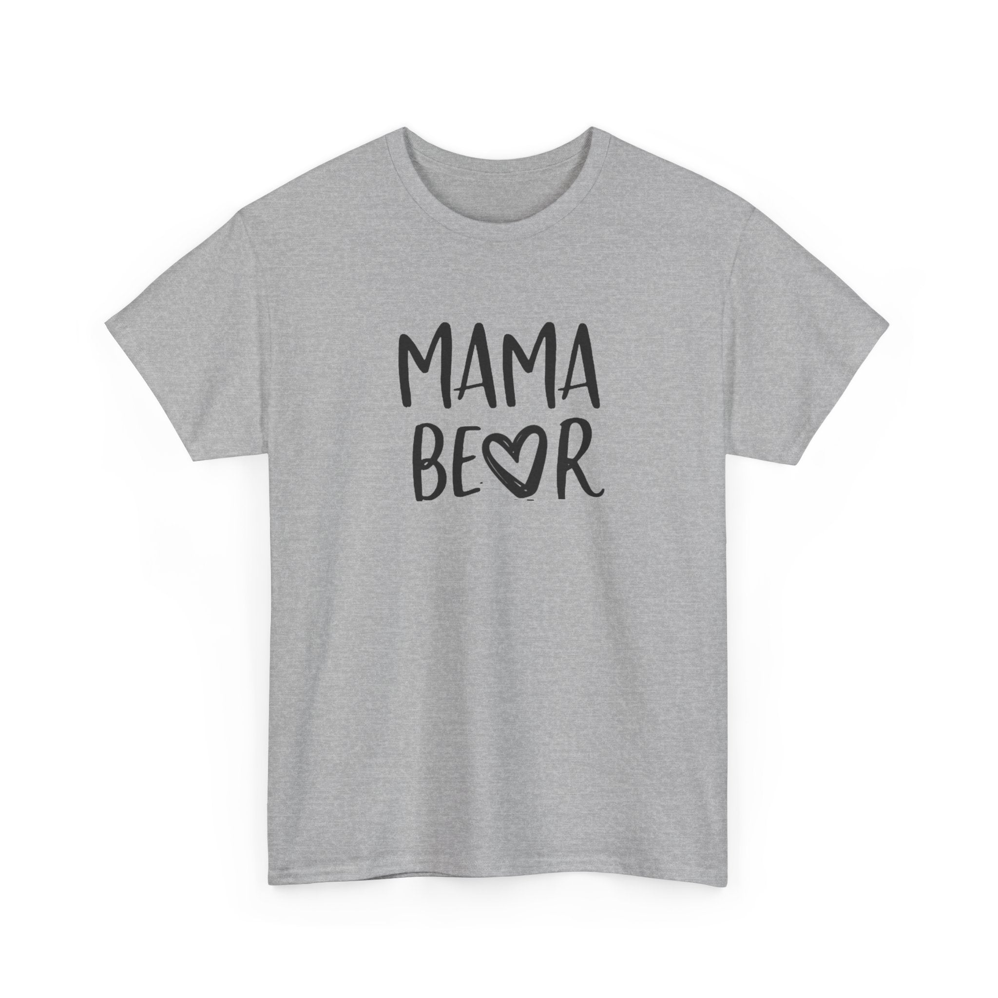 Mama Bear T-Shirt — Cute Handwritten Mom Tee with Heart | Mother's Day Gift