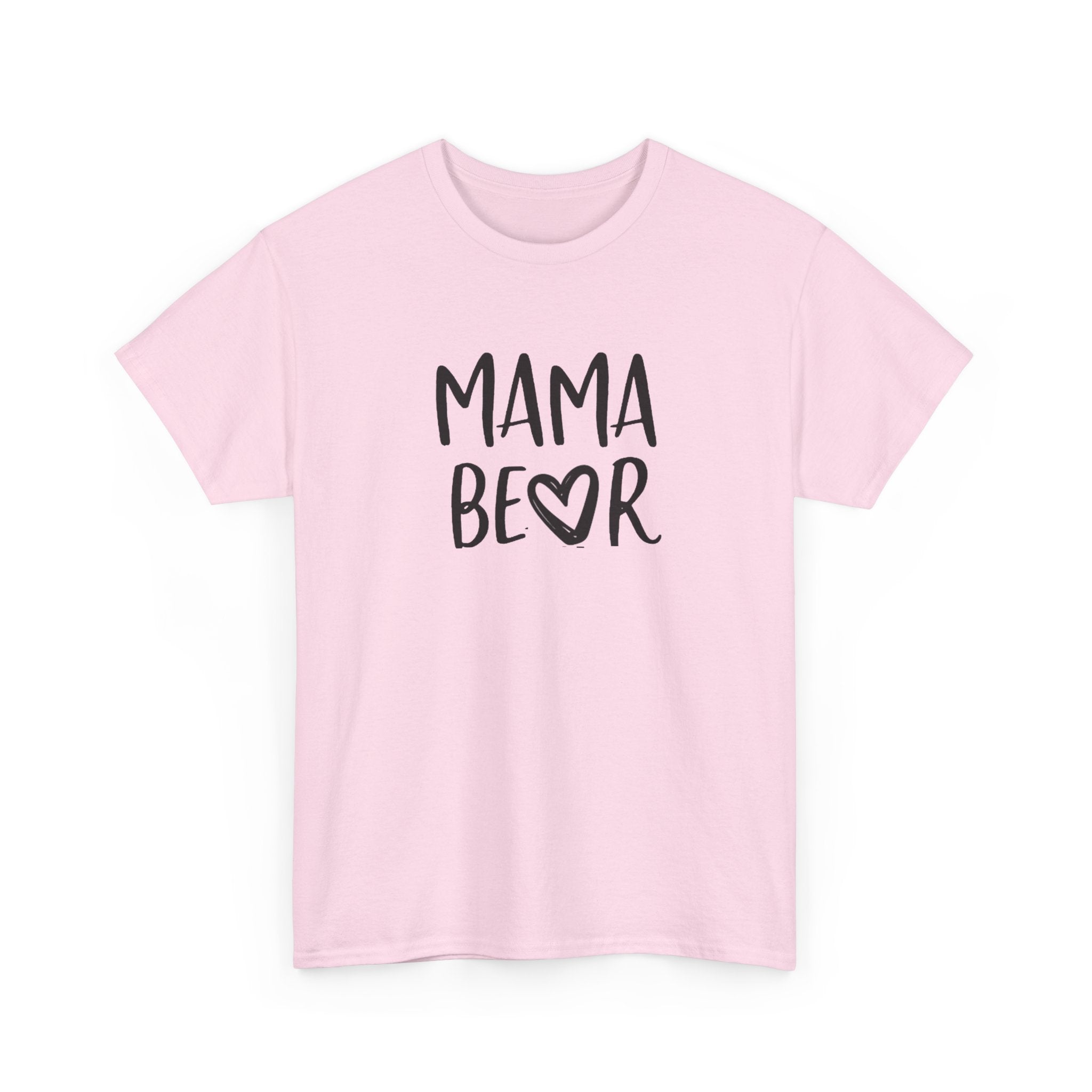 Mama Bear T-Shirt — Cute Handwritten Mom Tee with Heart | Mother's Day Gift