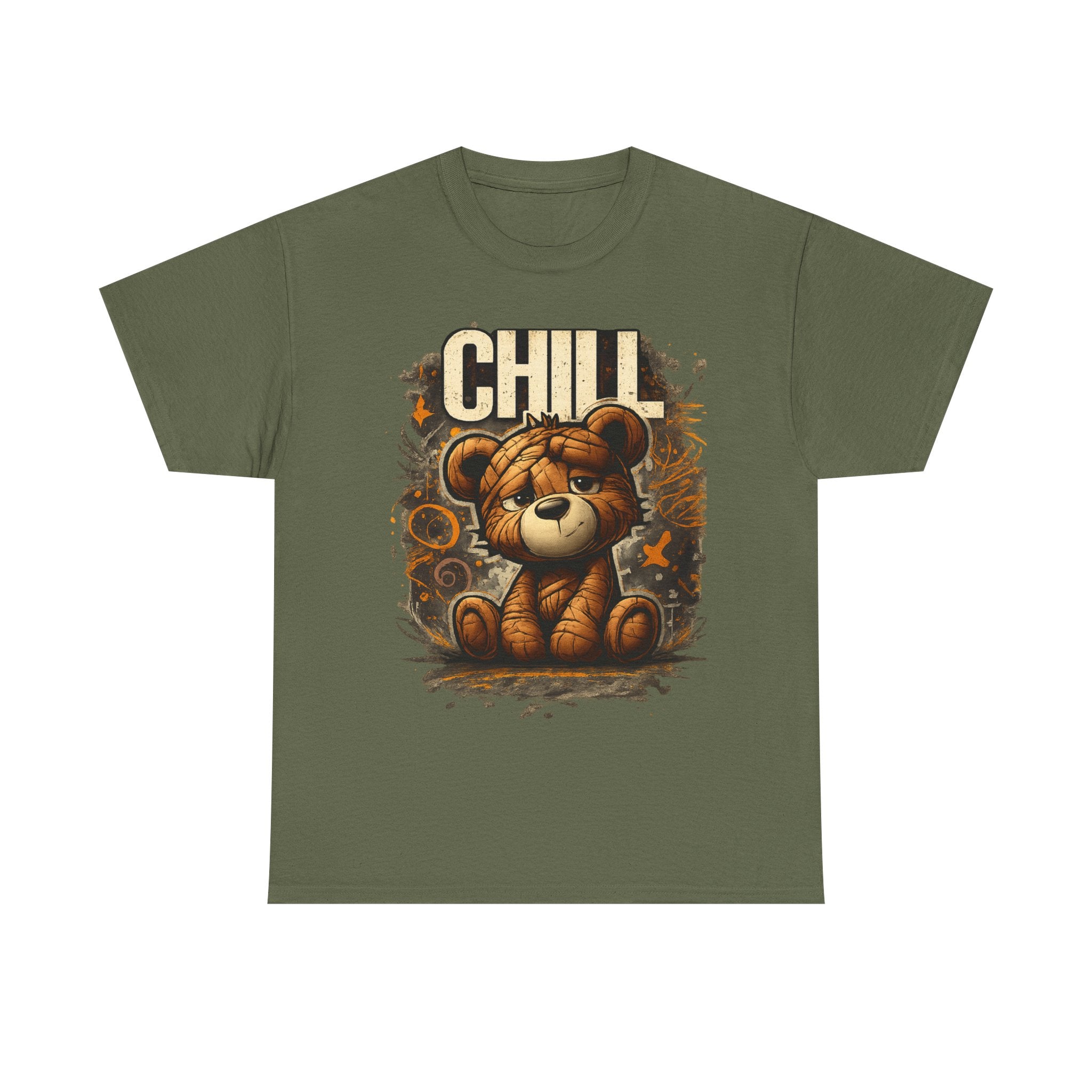 Chill Teddy Bear Graphic Tee — Cute Relaxed Bear Shirt
