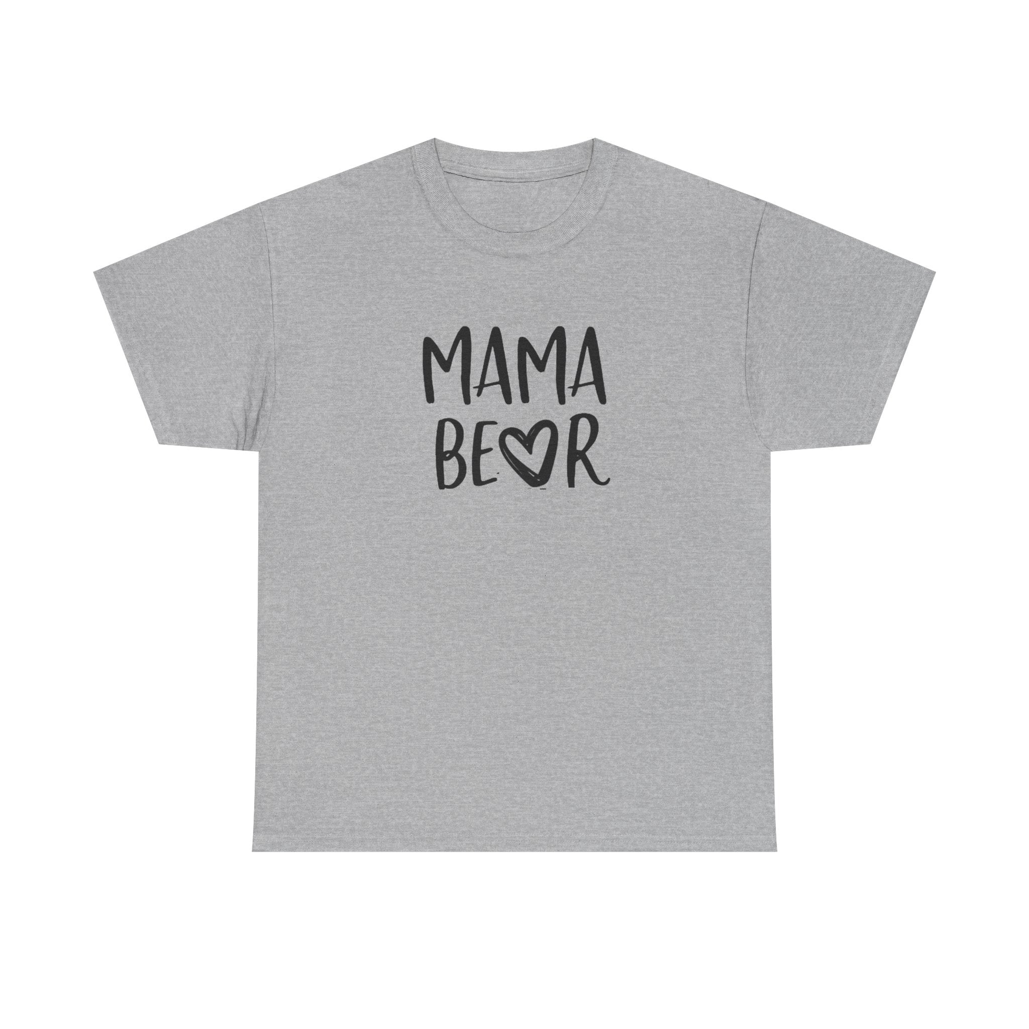Mama Bear T-Shirt — Cute Handwritten Mom Tee with Heart | Mother's Day Gift