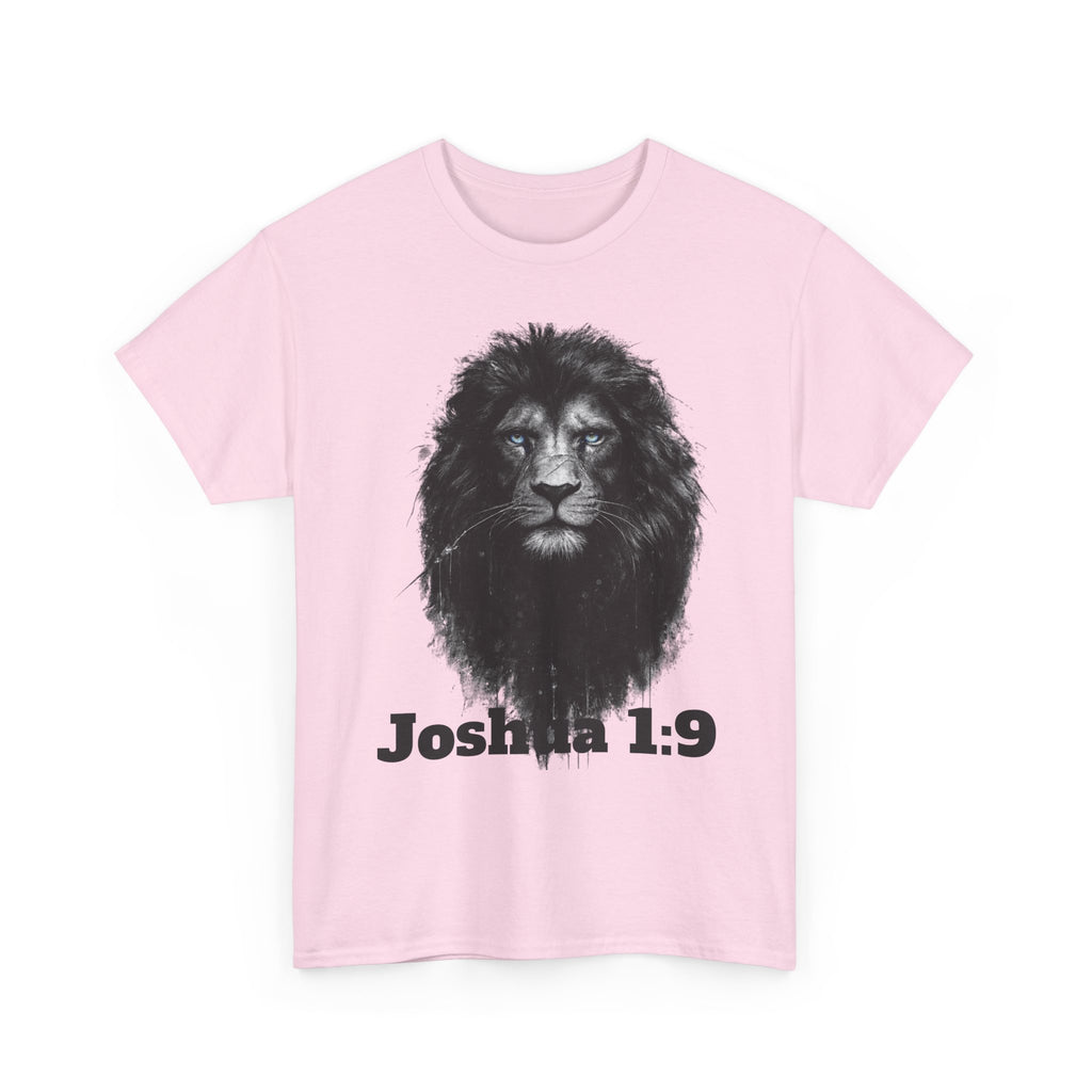 Christian Lion Tee — Joshua 1:9 Inspirational Scripture T‑Shirt
