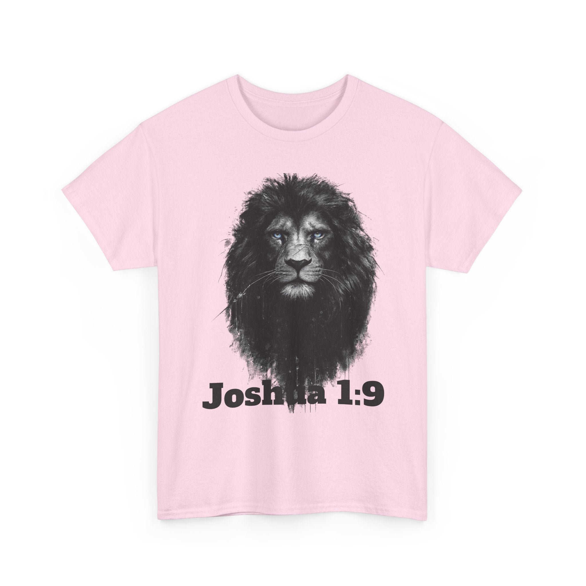 Christian Lion Tee — Joshua 1:9 Inspirational Scripture T‑Shirt