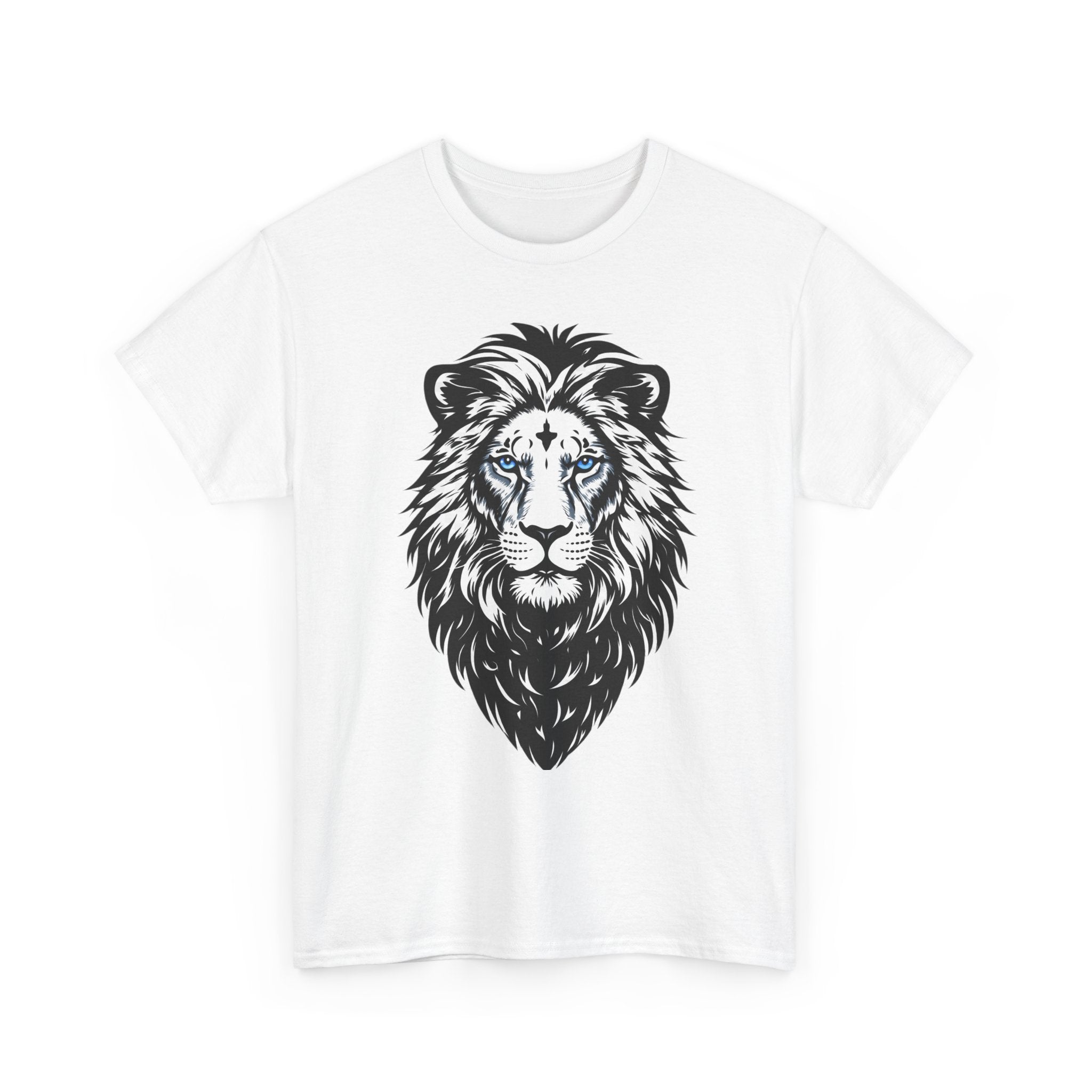 Lion Head Graphic Tee – Majestic Black Illustration T-Shirt