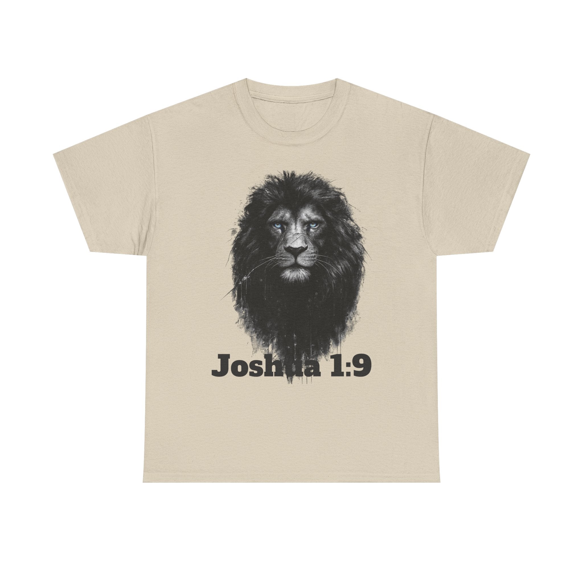 Christian Lion Tee — Joshua 1:9 Inspirational Scripture T‑Shirt