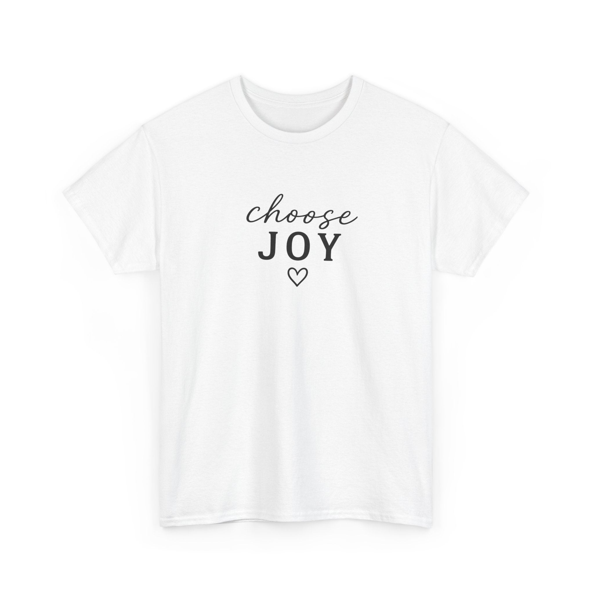 Choose Joy T-Shirt — Minimalist Inspirational Tee with Heart