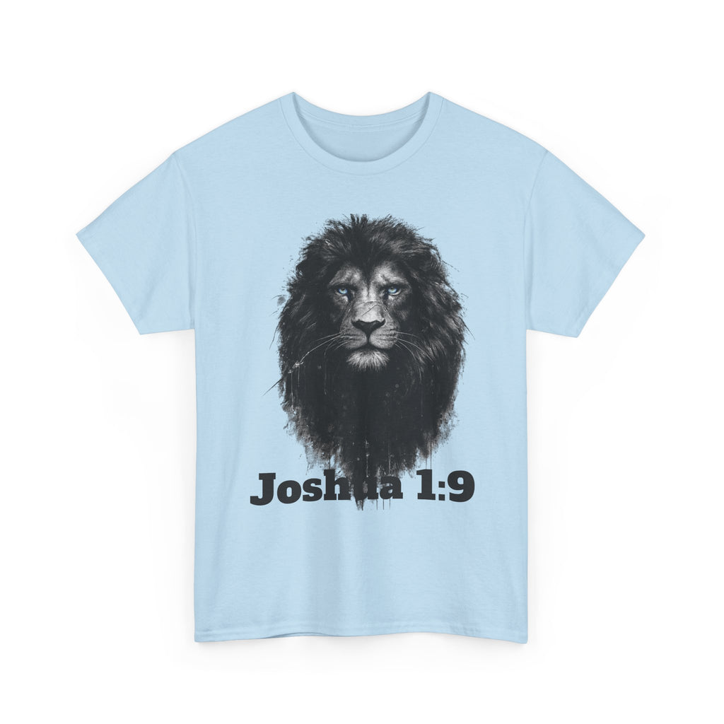 Christian Lion Tee — Joshua 1:9 Inspirational Scripture T‑Shirt