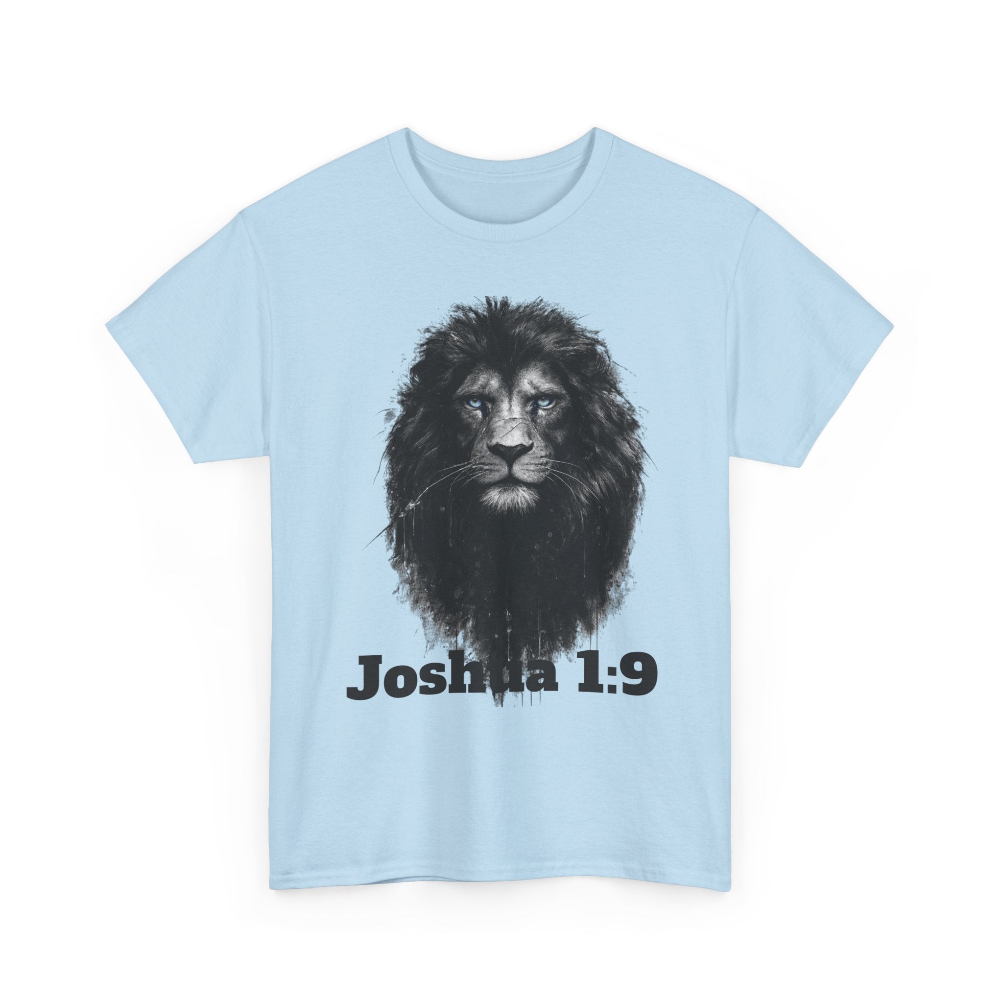 Christian Lion Tee — Joshua 1:9 Inspirational Scripture T‑Shirt