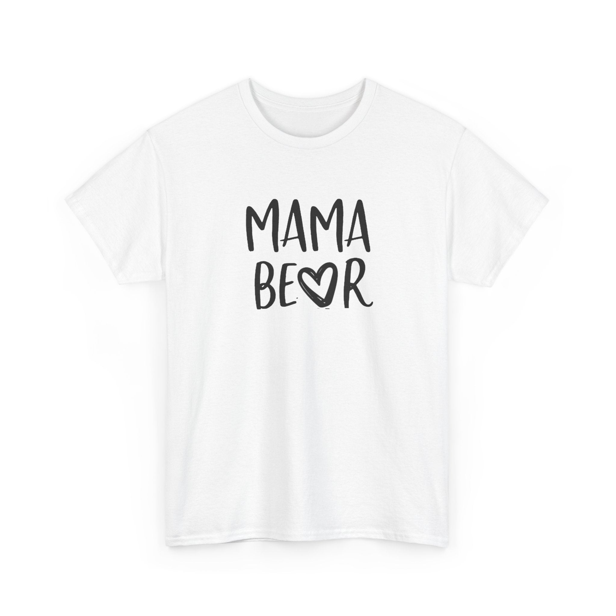 Mama Bear T-Shirt — Cute Handwritten Mom Tee with Heart | Mother's Day Gift