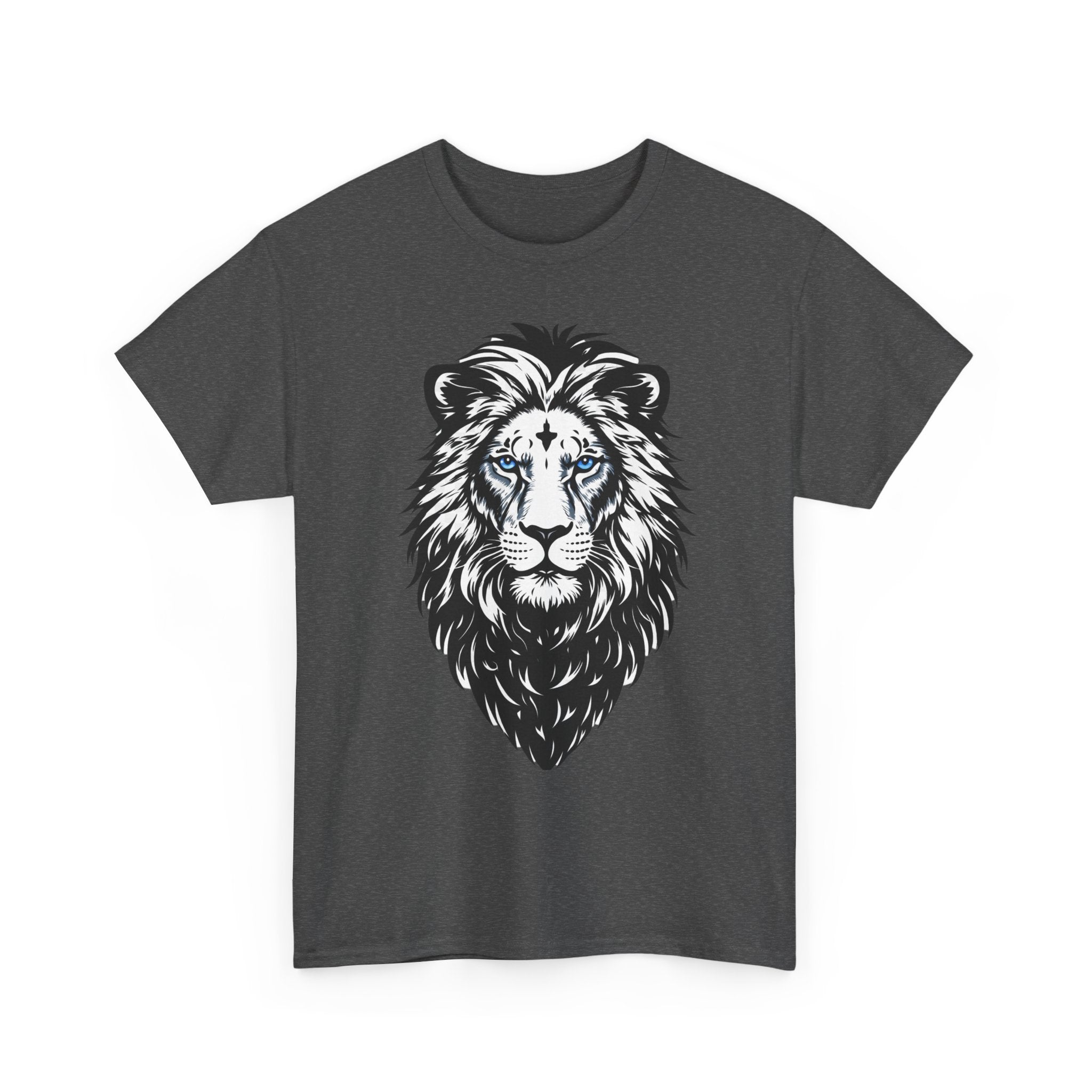 Lion Head Graphic Tee – Majestic Black Illustration T-Shirt