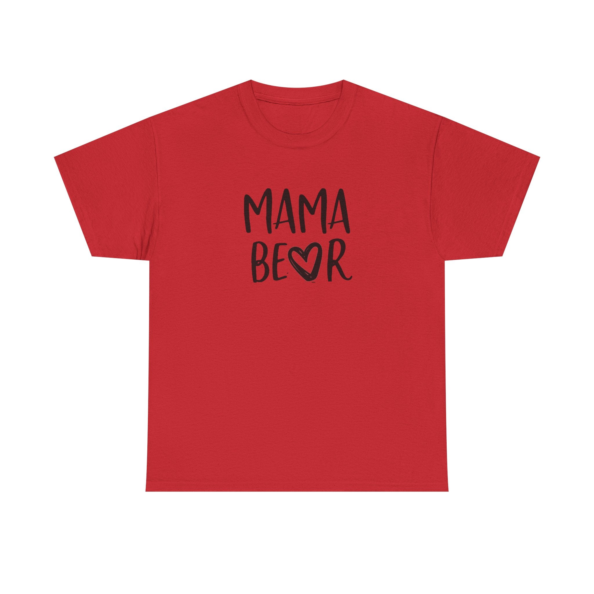 Mama Bear T-Shirt — Cute Handwritten Mom Tee with Heart | Mother's Day Gift