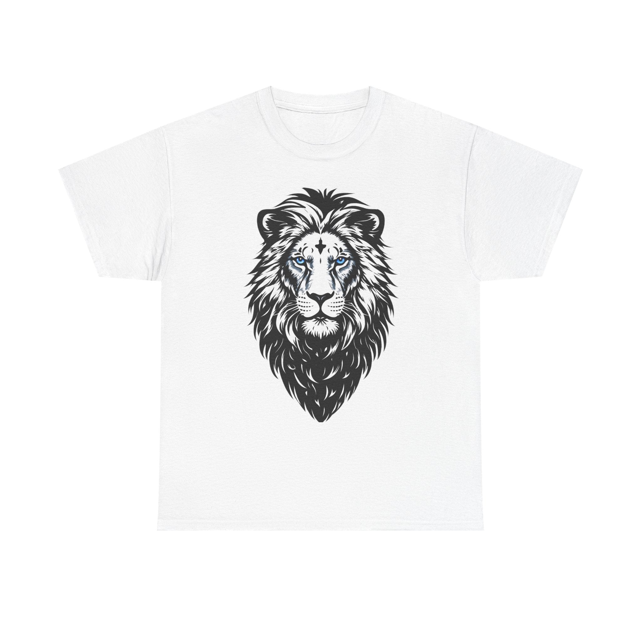 Lion Head Graphic Tee – Majestic Black Illustration T-Shirt