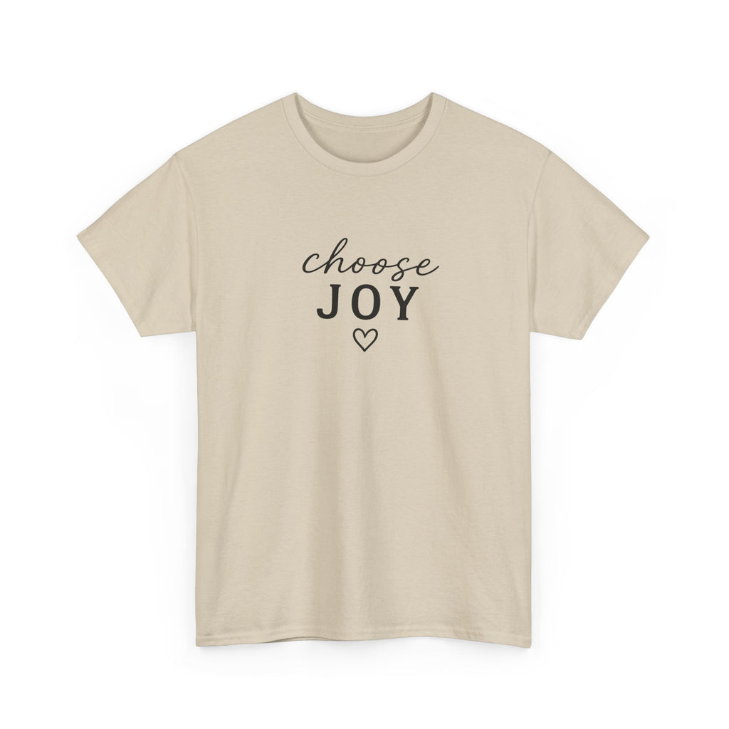 Choose Joy T-Shirt — Minimalist Inspirational Tee with Heart
