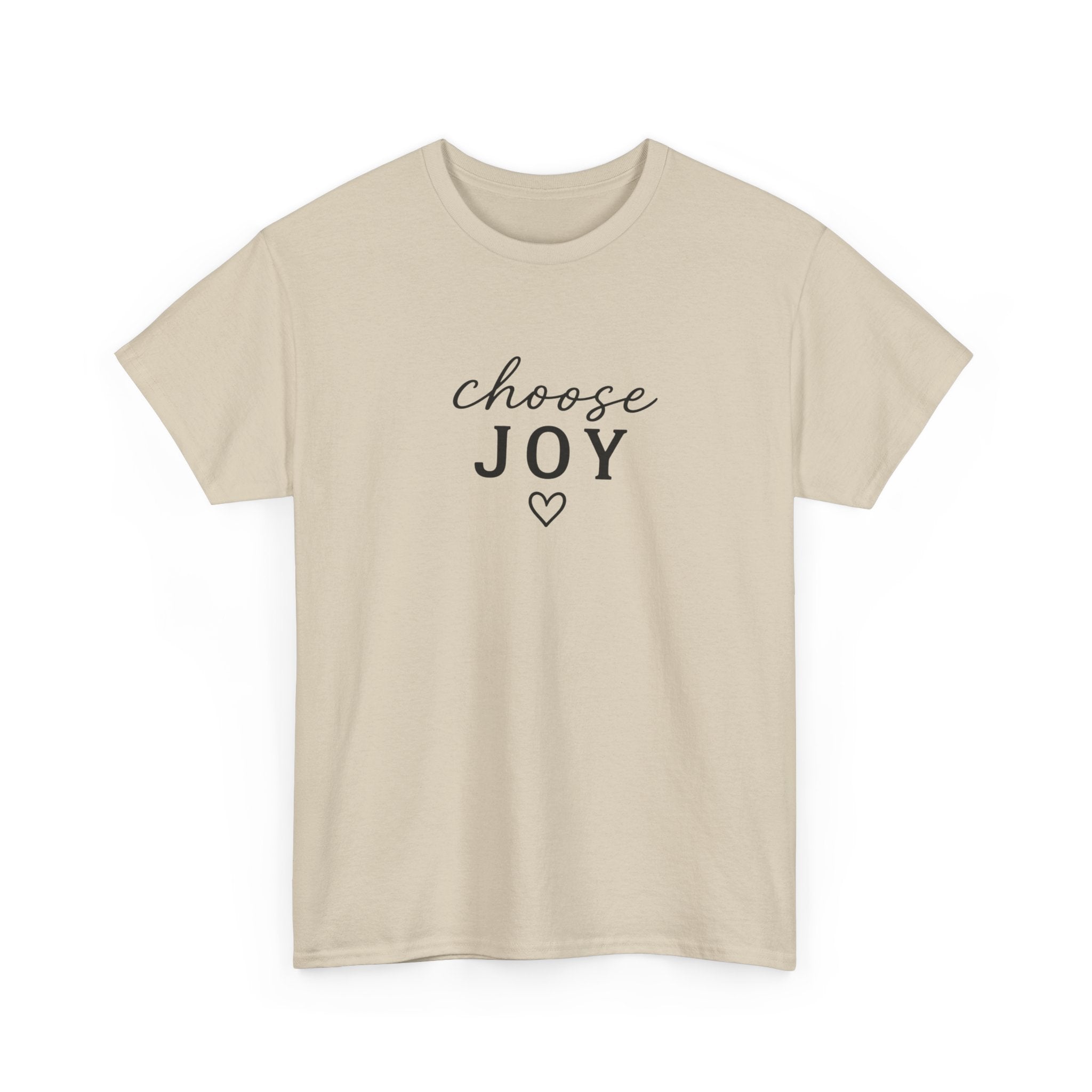 Choose Joy T-Shirt — Minimalist Inspirational Tee with Heart