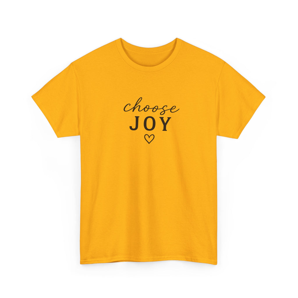 Choose Joy T-Shirt — Minimalist Inspirational Tee with Heart