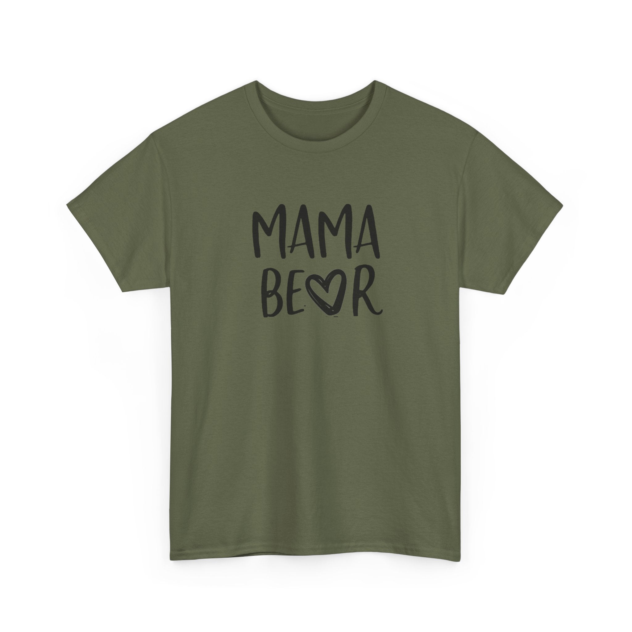 Mama Bear T-Shirt — Cute Handwritten Mom Tee with Heart | Mother's Day Gift