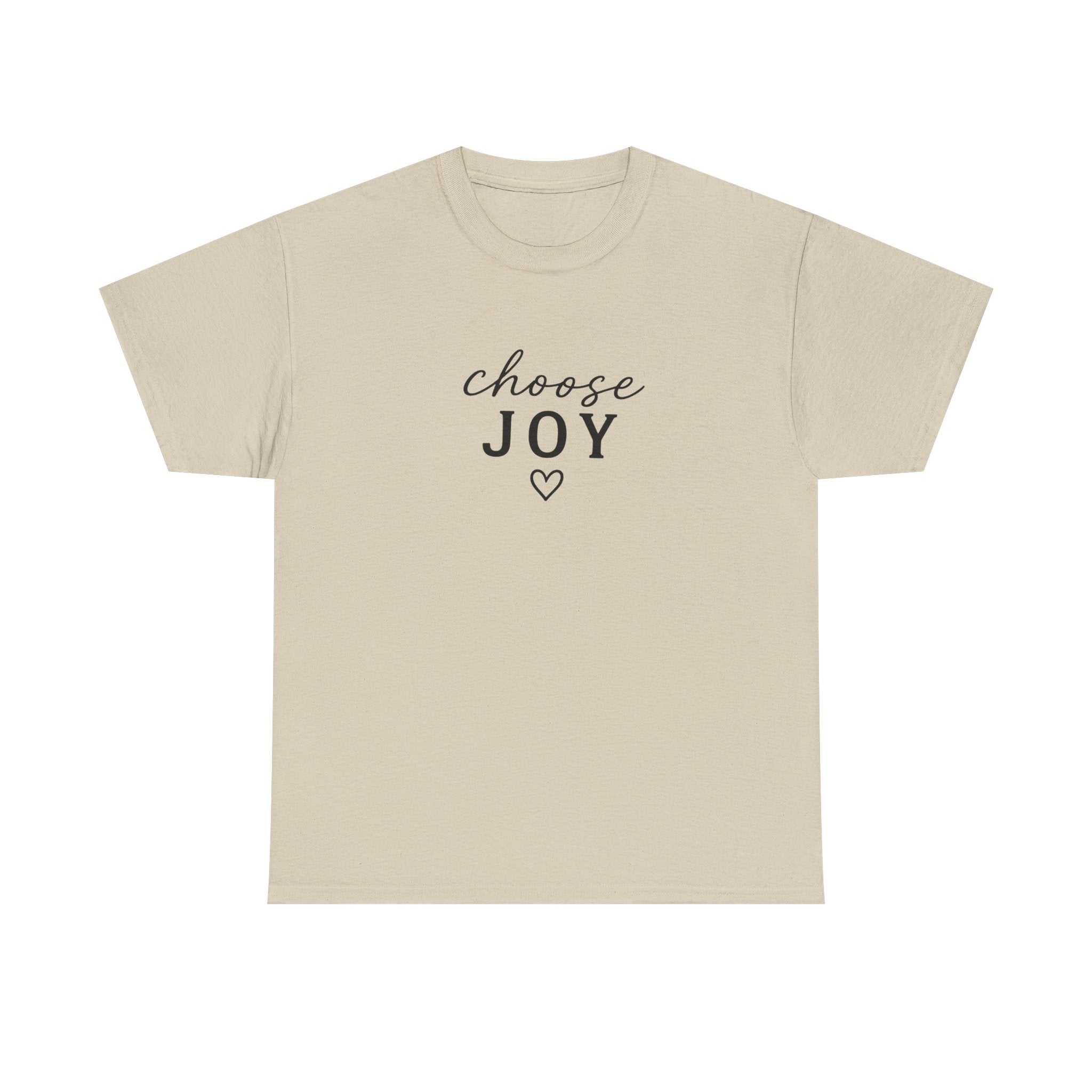 Choose Joy T-Shirt — Minimalist Inspirational Tee with Heart