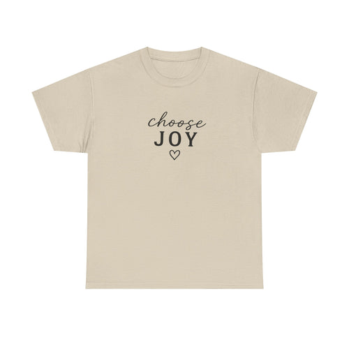 Choose Joy T-Shirt — Minimalist Inspirational Tee with Heart